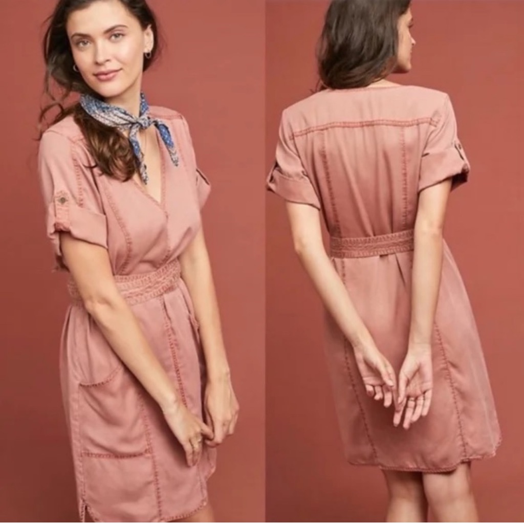 Anthropologie Pilcro And The Letterpress Belted Utility Dress